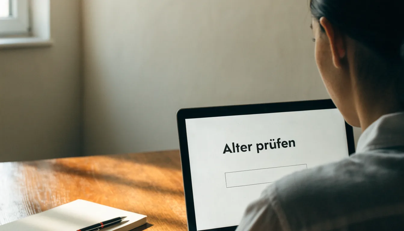 Eine breite Steintreppe führt zu einem hohen Portal aus dunklem Holz, das Licht der Dämmerung liegt auf den Stufen.