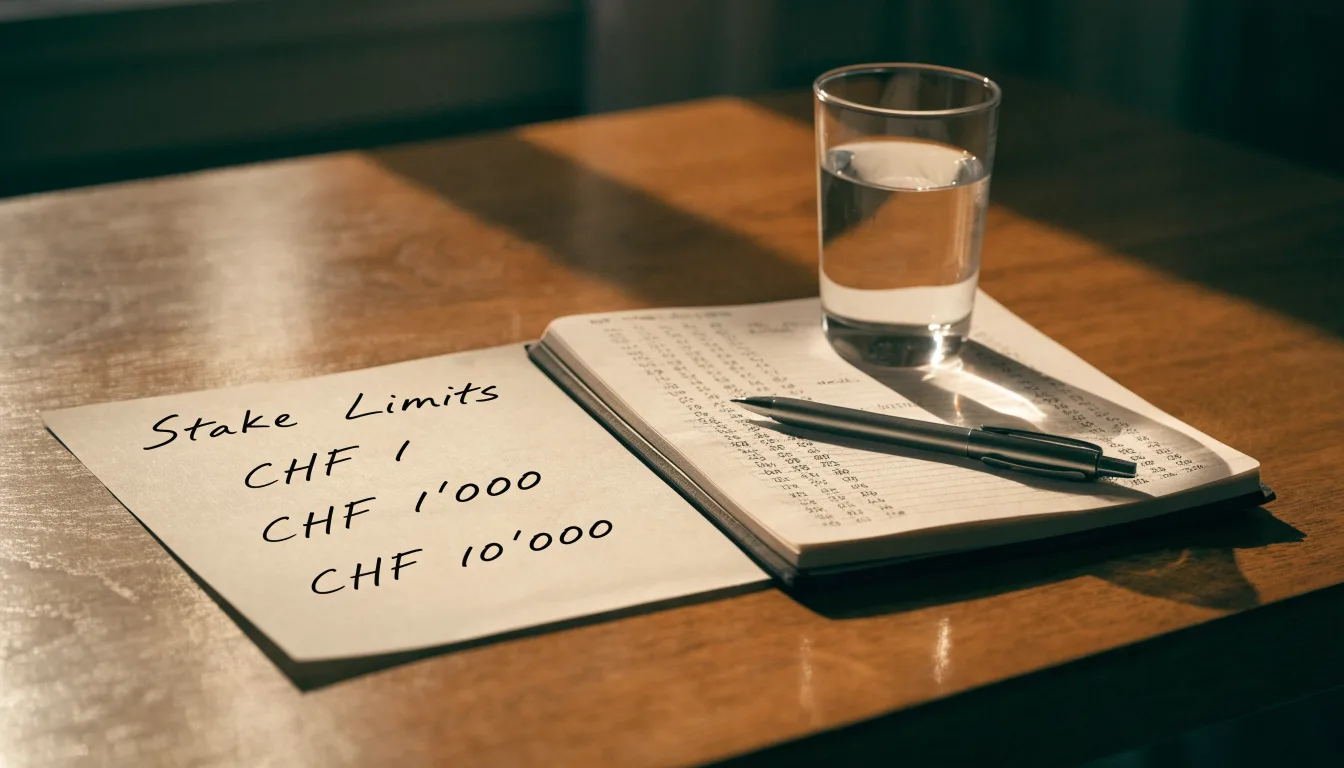 Ein Glas steht bis zum Rand gefüllt auf einem Holztisch, daneben ein Kugelschreiber und ein leeres Blatt Papier im Seitenlicht.