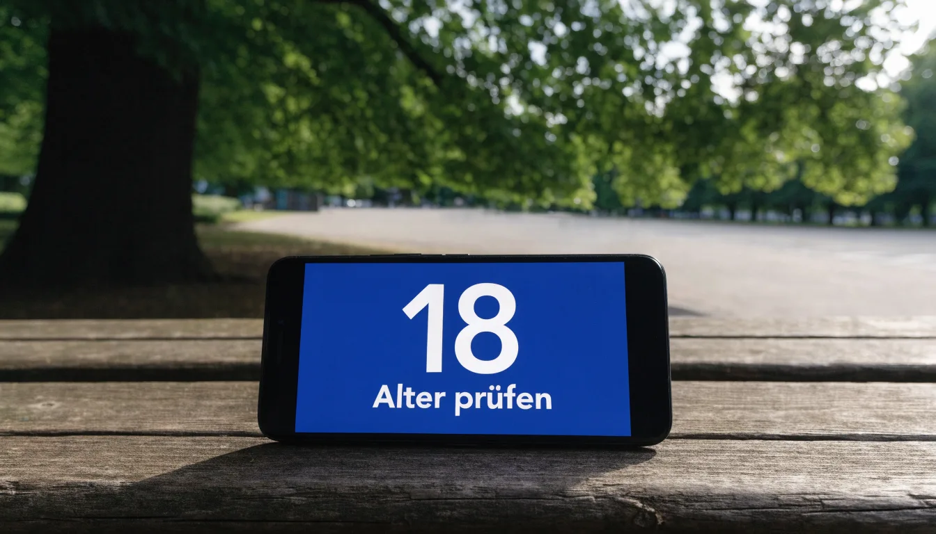 Eine leere Bank steht unter einer alten Linde auf einem Dorfplatz im Schatten.